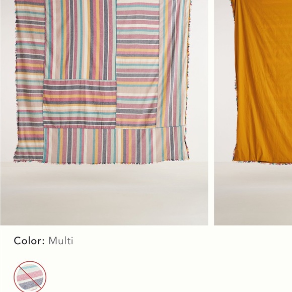 Anthropologie Multi-Color Striped Duvet Cover - Picture 2 of 3